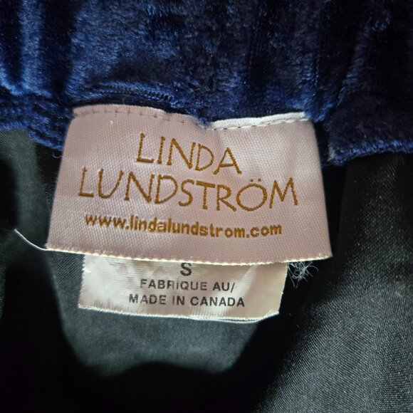 Vintage Linda Lundstrom Blue Crushed Velvet Maxi Swing Skirt Size S Pleated Boho - Picture 9 of 10